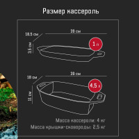 Чугунная кассероль для запекания и томления, птицы, мяса Forester 32x20x12 см, с крышкой-сковородой CI-13
