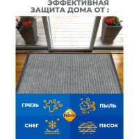 Влаговпитывающий коврик Blabar Tuff Lux 50x80 см, серый 92227