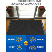 Влаговпитывающий коврик Blabar Tuff Lux 80x120 см, чёрный 92176
