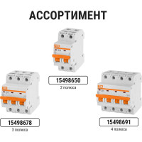 Автоматический выключатель TDM ELECTRIC ВА47-29 1Р 1А 4.5кА D SQ0206-0132