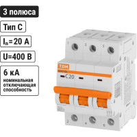 Автоматический выключатель TDM ELECTRIC ВА47-125 1Р 100А 15кА х-ка D SQ0223-0110