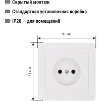 Розетка TDM ELECTRIC 2П 10А 250В белая Ильмень SQ1823-0009