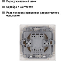 Кнопка для звонка TDM ELECTRIC белая Ильмень SQ1823-0007