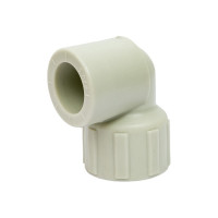 Угольник комбинированный ПОЛИТЭК 20x1/2 внутр. р. PPRC (СЕРЫЕ) 9400002012С