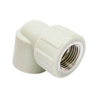 Угольник комбинированный ПОЛИТЭК 20x1/2 внутр. р. PPRC (СЕРЫЕ) 9400002012С