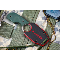 Туристический нож Kizlyar Supreme Amigo X сталь D2, Satin, рукоять из зеленого G10 4650065056137