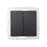2-клавишный выключатель IEK Brite 10а вс10-2-0-брч черный BR-V20-0-10-K02