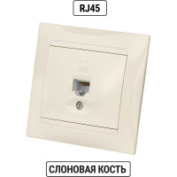 Компьютерная розетка, слоновая кость RJ45 TDM ELECTRIC Лама SQ1815-0116