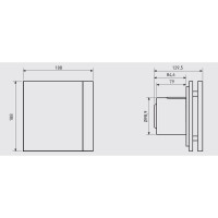 Вентилятор Soler&Palau SILENT-100 CZ SILVER DESIGN RE 03-0103-120