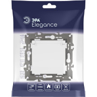 Розетка со шторками с крышкой ЭРА Elegance 2P+E Schuko, 16A-250В, IP20, белый 14-2103-01 Б0034278