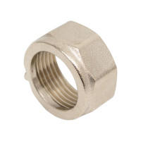 Штуцер с накидной гайкой, с ушком для пломбы PRO AQUA 1/2x3/4 18-m15x