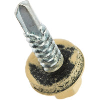 Кровельный саморез Качественный КРЕПЕЖ слоновая кость RAL 1014, 5.5х25 мм, 150 шт 0500165 КЧ