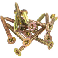 Потайной универсальный шуруп Метизный двор 3,5x45, желтый, 500 шт. 4607159063205