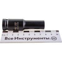 Головка торцевая 6-гранная ударная 10 мм, 1/2", удлиненная L=80 мм ROCKFORCE RF-4458510(1415)