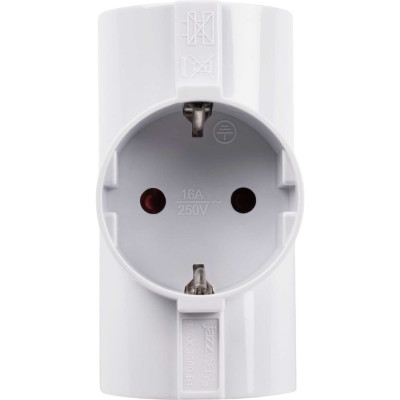Разветвитель Jazzway 3-м с заземлением 16А AD-3G-R 3.5кВт IP20 2853363