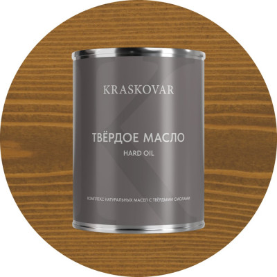 Масло твёрдое повышенной прочности Kraskovar Дуб 0,75л 1659