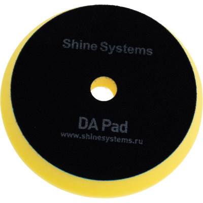 Полировальный круг антиголограмный DA Foam Pad Yellow 155 мм, желтый Shine systems SS554