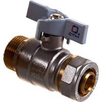 Шаровой кран для воды СТМ СТАНДАРТ 20х3/4", ц/ш, бабочка CWPM3420