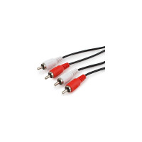 Аудио кабель Cablexpert 2xRCA/2xRCA, 15м, черный, пакет CCA-2R2R-15M