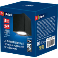 Светильник Uniel ULU-S05A-5W/4000K, IP54, BLACK, светодиодный, уличный UL-00006806