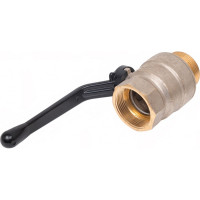 Шаровой кран LD Pride латунь, никель, Ду 40, Ру25, ВР/НР, полнопроходной, рычаг 007-8003 544482