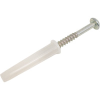 Набор vipкрепеж белый дюбель 8x45, шуруп 5x50 плоская головка, цинк, 4+4 шт. 11504 VIPS