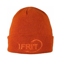Шапка с отворотом Ifrit Ran двойная вязка, акрил, кирпичный Ш-470-6 4630086587674