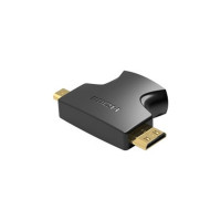 Адаптер-переходник VENTION HDMI 19F/Mini HDMI+Micro HDMI AGFB0