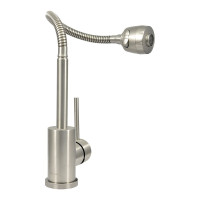Смеситель для мойки Juguni с гибким изливом, 2 режима (обычный/душ), нерж. сталь AISI304 0402.167
