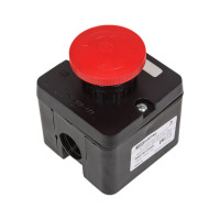 Кнопочный пост управления ПКЕ TDM ELECTRIC 222-1 у2, красный гриб с фиксацией, ip54 SQ0742-0028