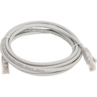 Неэкранированный патч-корд Cabeus U/UTP, категория 5е, 2xRJ45/8p8c, серый, LSZH, 3м PC-UTP-RJ45-Cat.5e-3m-LSZH
