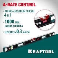 Сверхпрочный уровень KRAFTOOL A-RATE Control с зеркальным глазком, 1000 мм 34986-100