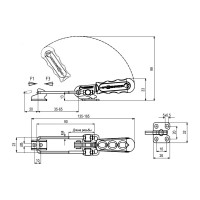 Натяжная защелка KUKAMET, усилие 155 кг 321-1