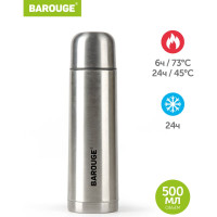 Термос BAROUGE из нержавеющей стали, металлик BT-401F 500 мл/металл/термос