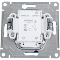 2-клавишный выключатель Systeme Electric Atlasdesign аквамарин с подсветкой, сх.5а, 10ах ATN001153