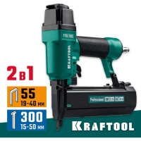 Пневматический нейлер-степлер KRAFTOOL скобы тип 55 (16-30 мм) / 300 (10-50 мм) 31962