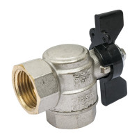 Кран LD PRIDE угловой шаровой 1/2'' - 1/2'' вн/вн бабочка 552305