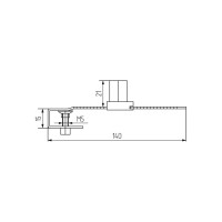 Накладной реечный замок Mebax хром, L140 00-00002654