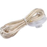 Шнур ООО "ОПТИКОМ ЭЛЕКТРИК" прозрачный с ножным выключателем, 3,5 м. 2x0,75мм2 1918.0099