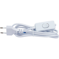 Шнур с проходным выключателем ООО "ОПТИКОМ ЭЛЕКТРИК" белый 1,8м 2x0,75мм2 1403.0299