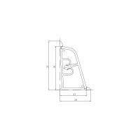 Плинтус для столешницы KORNER LB-37-466 Lino Bruno 3,0 м 20-37-0-466