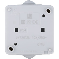 Одноклавишный переключатель LK Studio, схема 6L, с 2-х мест, с подсветкой, IP54, 10А/250V 80005