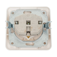Розетка Smartbuy 1-местная с заземлением 16А белая, керамика Марс SBE-02w-16-S1-Z-c