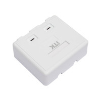 Корпус настенной розетки ITK для установки двух модулей KJ белый CS2-022