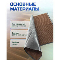 Влаговпитывающий ребристый коврик In'Loran 60x90 см. СТАНДАРТ коричневый, 10-692