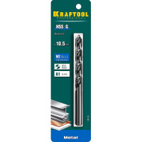 Сверло по металлу HSS-G сталь М2 (10.5х133 мм) Kraftool 29651-10.5