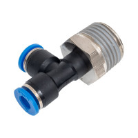 Тройник цанговый T-образный с наружной резьбой (1/2M; 6 мм) SHPI PST 06-R04