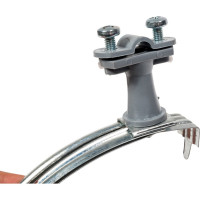 Держатель круглого проводника EZETEK 6-10мм для конька, серый, оцинковка 90037