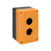 Пластиковый корпус EKF КП102, 2 кнопки, желтый cpb-102-o