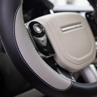Чехол на руль DSV Black+Grey искусственная кожа R99201B